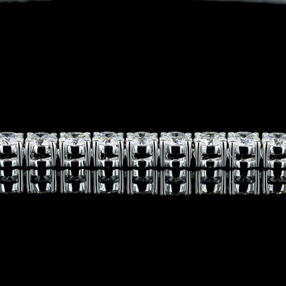 11.24 CTTW Round Lab Diamond Tennis Necklace (E Color and VS Clarity)