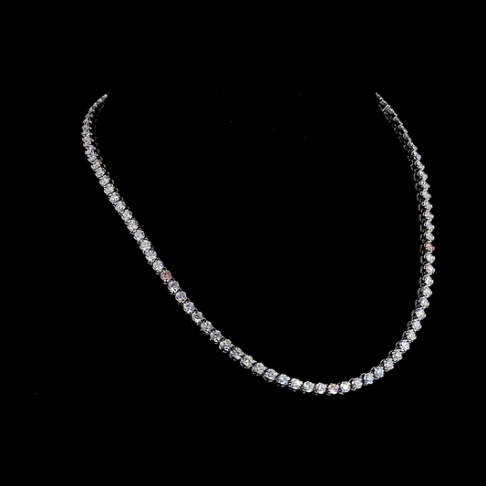 10.65 CTTW Round Lab Diamond Tennis Necklace 16" (VS2 Clarity)