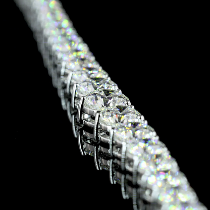9.90 CTTW Round Lab Diamond Riviera Necklace 16" (E Color and VS Clarity)