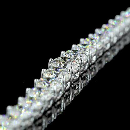 9.90 CTTW Round Lab Diamond Riviera Necklace 16" (E Color and VS Clarity)