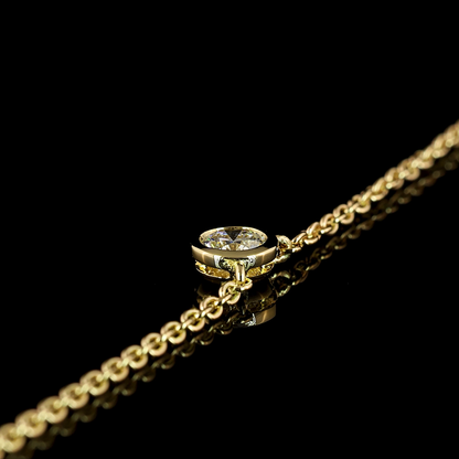 2.02 CTTW Round Lab Grown Diamond Station Necklace 22" (E Color and VS1 Clarity)