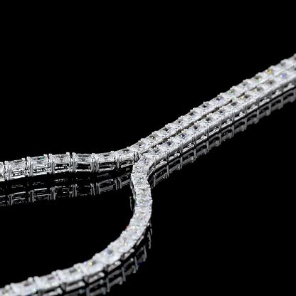 16.15 CTTW Radiant Lab Diamond Lariat Necklace 16.5" (E Color and VS Clarity)