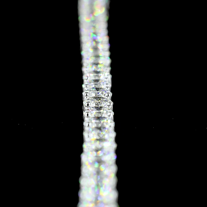 41.25 CTTW Round Lab Diamond Tennis Necklace (E Color and VS2 Clarity)