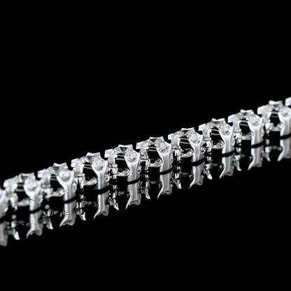 6.63 CTTW Round Lab Diamond Tennis Necklace 18" 14k White Gold (E Color and VS Clarity)
