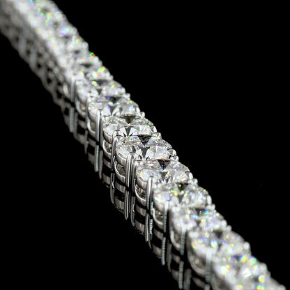 14.26 CTTW Round Lab Diamond Riviera Necklace 17" (F Color and VS1 Clarity)