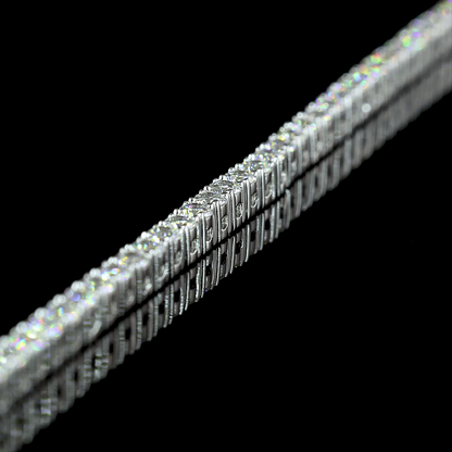 4.83 CTTW Round Lab Diamond Tennis Necklace 16.5" 14k White Gold (E Color and VS Clarity)