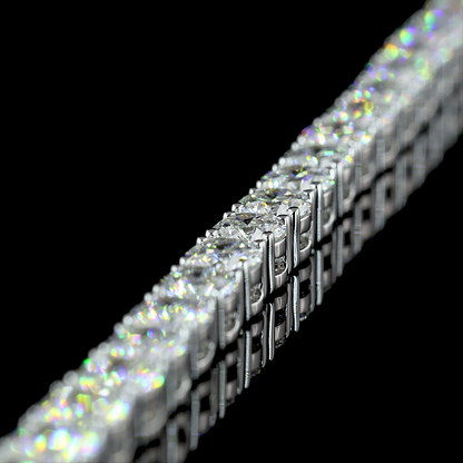15.15 CTTW Round Lab Diamond Tennis Necklace 17" 14k White Gold E Color and VS Clarity jewelry-spot-usa