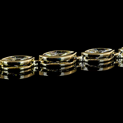 5.09 CTTW Marquise Lab Diamond Riviera Necklace (E Color and VS Clarity)