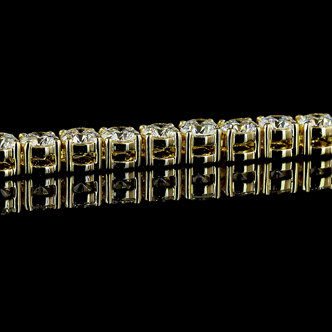 9.83 CTTW Round Lab Diamond Tennis Necklace 16.5" 14k Yellow Gold E Color and VS Clarity jewelry-spot-usa