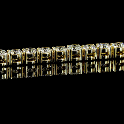 9.83 CTTW Round Lab Diamond Tennis Necklace 16.5" 14k Yellow Gold E Color and VS Clarity jewelry-spot-usa