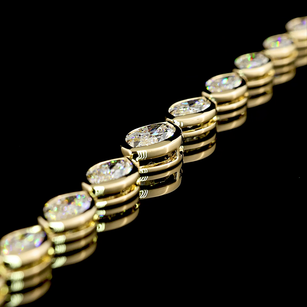 10.08 CTTW Marquise Lab Diamond Riviera Necklace (F Color and VS1 Clarity)