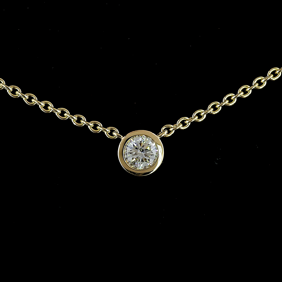 2.84 CTTW Round Lab Diamond Station Necklace 17" (E Color and VS Clarity)