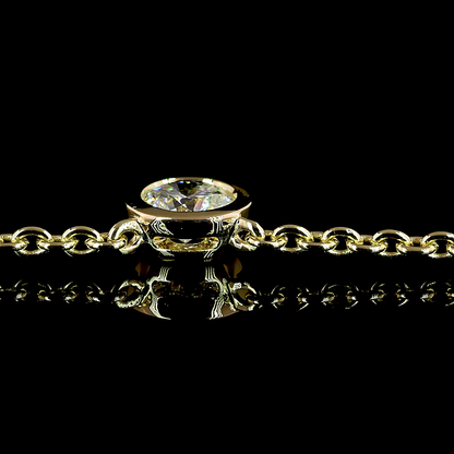 2.84 CTTW Round Lab Diamond Station Necklace 17" (E Color and VS Clarity)
