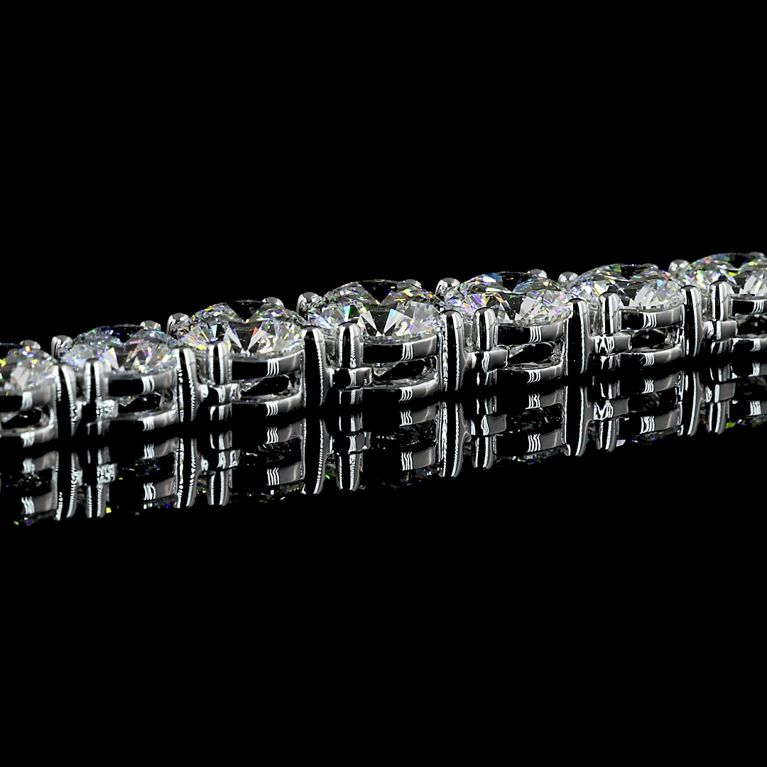 9.95 CTTW Round Lab Diamond Riviera Necklace 16" 14k White Gold E Color and VS Clarity jewelry-spot-usa