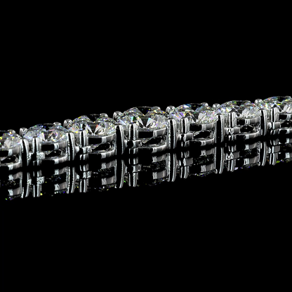 9.95 CTTW Round Lab Diamond Riviera Necklace 16" 14k White Gold E Color and VS Clarity jewelry-spot-usa