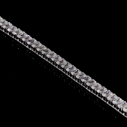 15.85 CTTW Emerald Lab Diamond Tennis Necklace 17" 14k White Gold (F Color and VS2 Clarity)