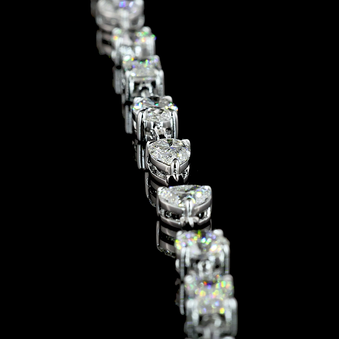 18.92 CTTW MIX Lab Diamond Lariat Necklace 15" 14k White Gold (E Color and VS Clarity)