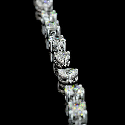 18.92 CTTW MIX Lab Diamond Lariat Necklace 15" 14k White Gold (E Color and VS Clarity)