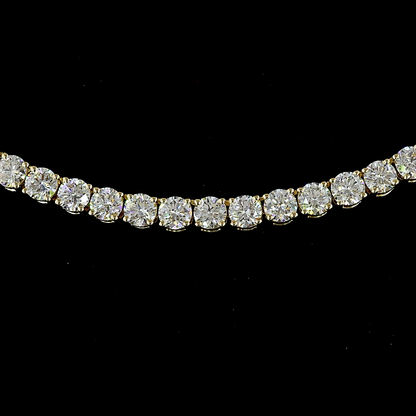 5.04 CTTW Round Lab Diamond Tennis Necklace 16" 14k Yellow Gold E Color and VS Clarity jewelry-spot-usa