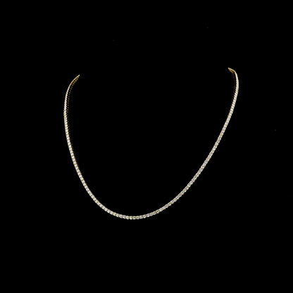 5.52 CTTW Round Lab Grown Diamond Tennis Necklace 16.5" (E Color and VS Clarity)