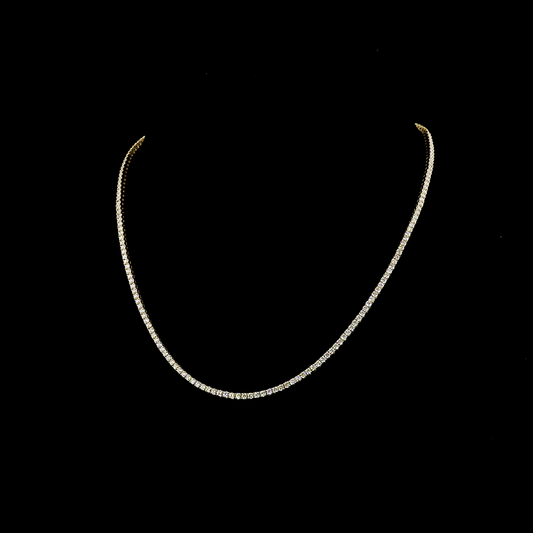 5.52 CTTW Round Lab Grown Diamond Tennis Necklace 16.5" (F/E Color and VS2/VS Clarity)