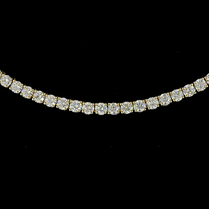 5.52 CTTW Round Lab Grown Diamond Tennis Necklace 16.5" (E Color and VS Clarity)