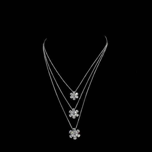9.33 CTTW MIX Lab Diamond Special Necklace 19" 14k White Gold E Color and VS Clarity jewelry-spot-usa