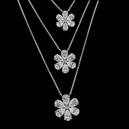 9.33 CTTW MIX Lab Diamond Special Necklace 19" 14k White Gold E Color and VS Clarity jewelry-spot-usa