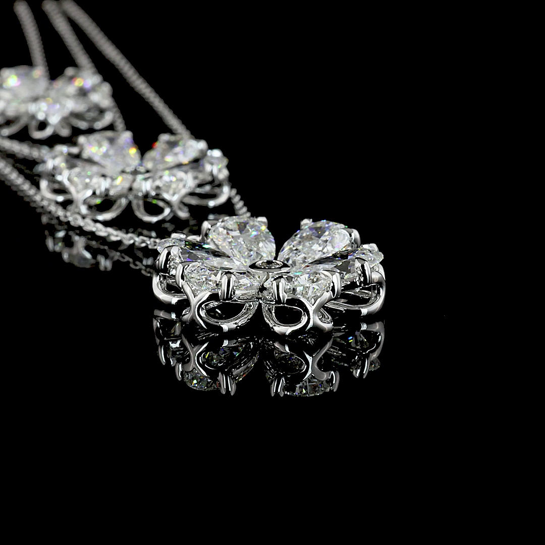 9.33 CTTW MIX Lab Diamond Special Necklace 19" 14k White Gold E Color and VS Clarity jewelry-spot-usa