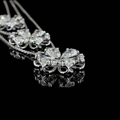 9.33 CTTW MIX Lab Diamond Special Necklace 19" 14k White Gold E Color and VS Clarity jewelry-spot-usa