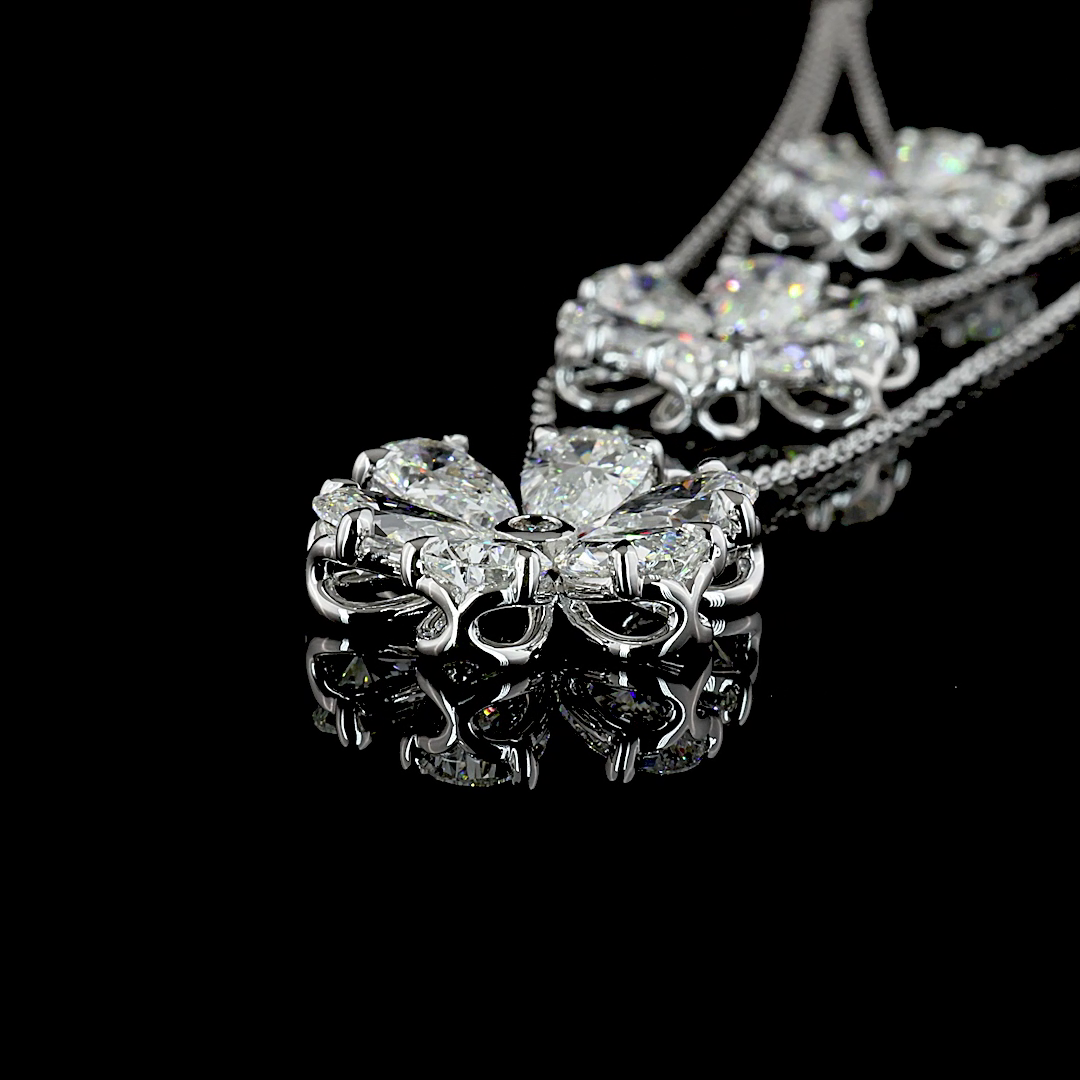 9.33 CTTW MIX Lab Diamond Special Necklace 19" 14k White Gold E Color and VS Clarity jewelry-spot-usa