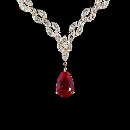 31.28 CTTW MIX Lab Diamond Lariat Necklace (F Color and VS1 Clarity)