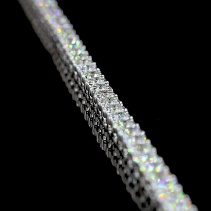 9.71 CTTW Round Lab Diamond Tennis Necklace 16.5" 14k White Gold E Color and VS/VS2 Clarity jewelry-spot-usa