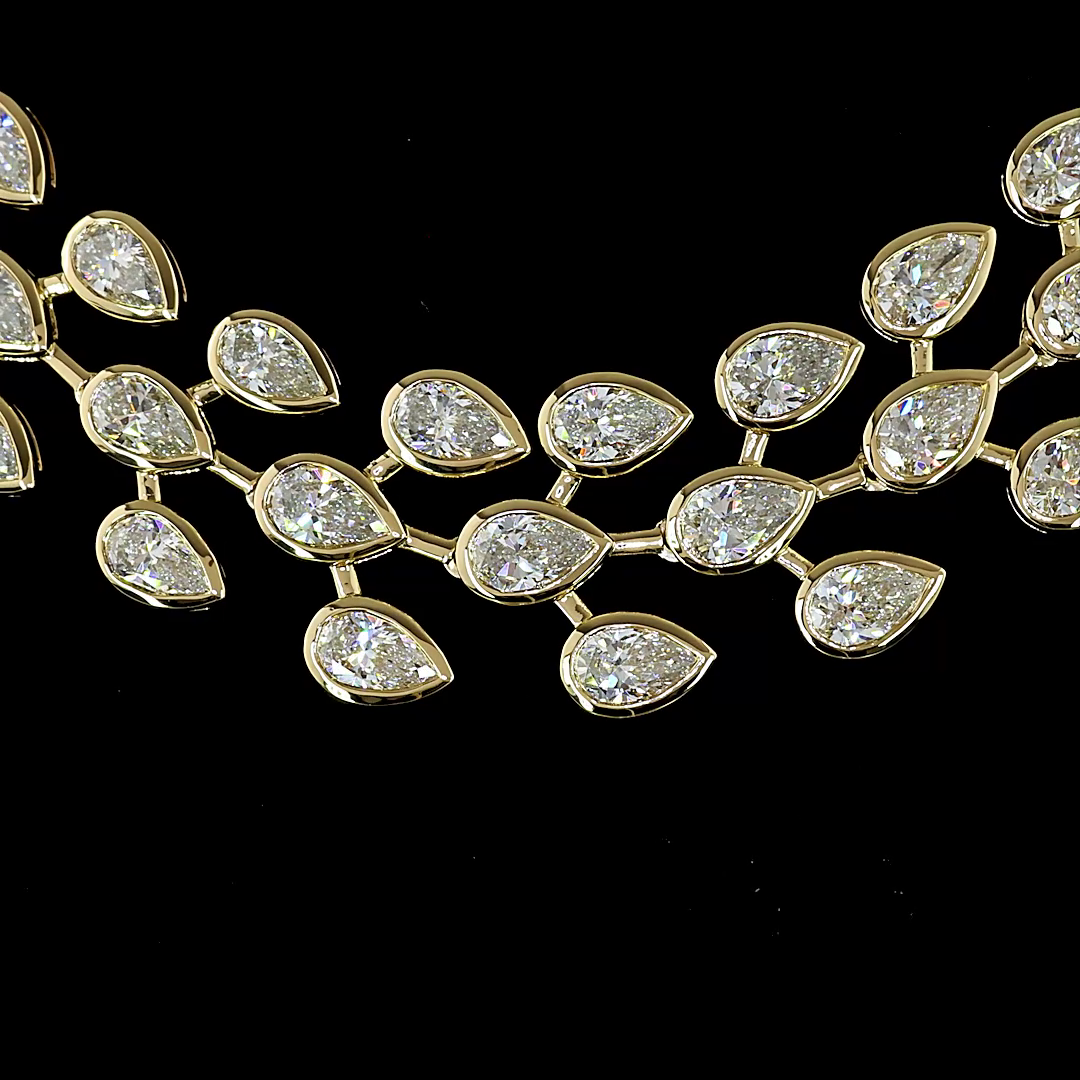 16.14 CTTW Pear Lab Diamond Special Necklace 16"