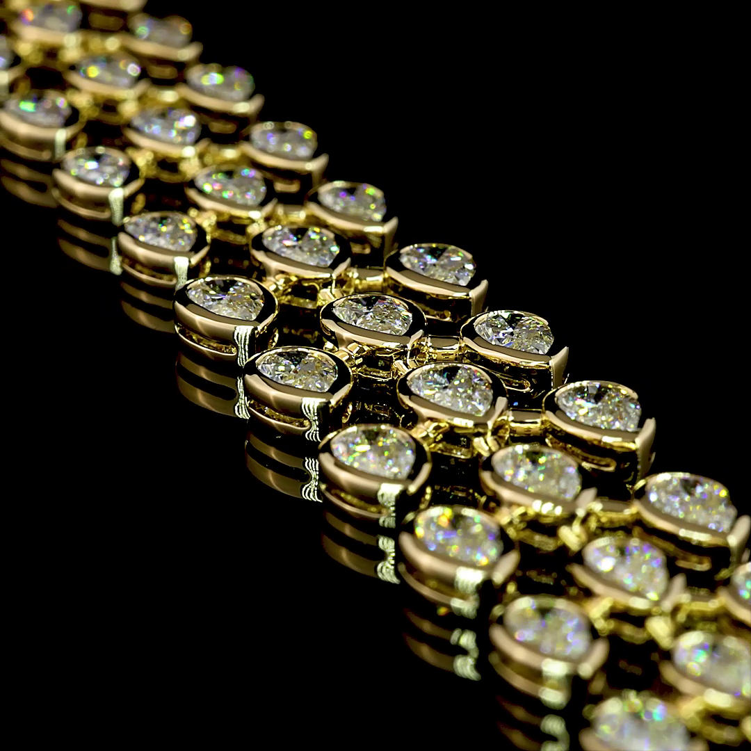 16.14 CTTW Pear Lab Diamond Special Necklace 16"