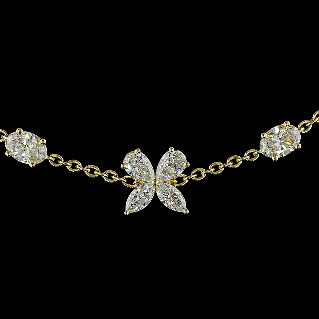 5.14 CTTW MIX Lab Diamond Station Necklace 16.5"