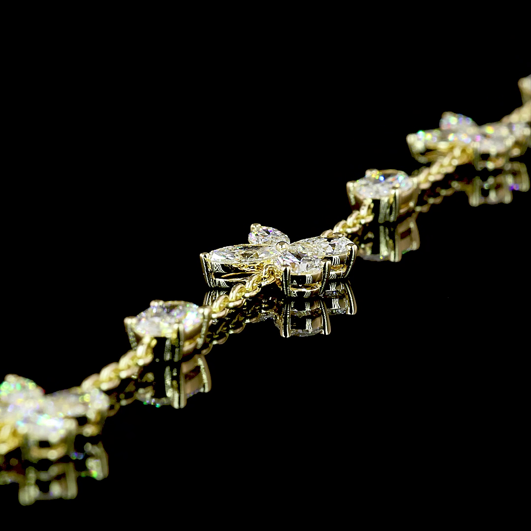 5.14 CTTW MIX Lab Diamond Station Necklace 16.5"