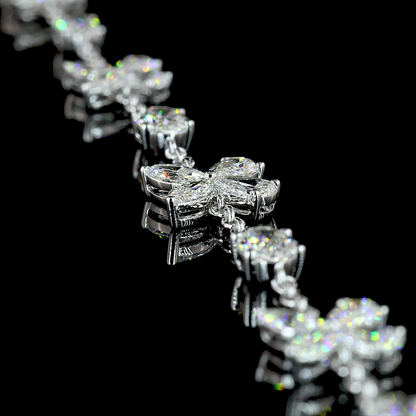 5.18 CTTW Oval Lab Diamond Station Necklace (E Color and VS2 Clarity)