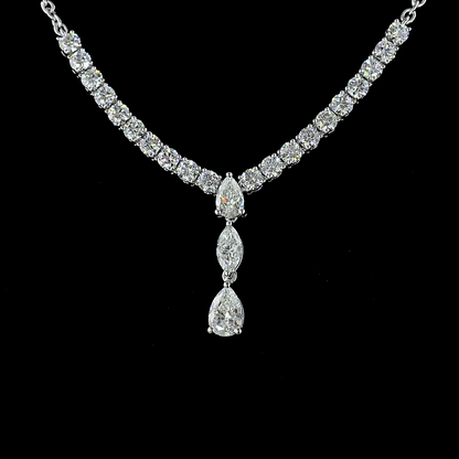 3.08 CTTW MIX Lab Diamond Special Necklace 16.5" (E Color and VS2 Clarity)