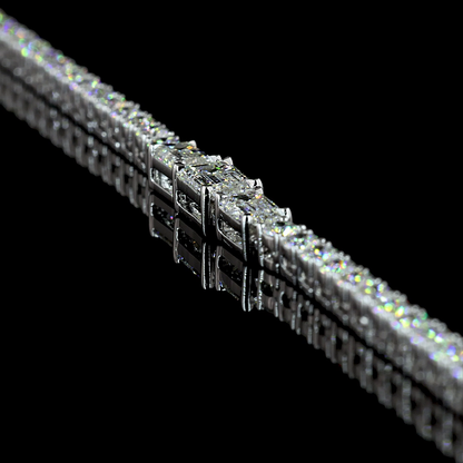 7.30 CTTW MIX Lab Diamond Special Necklace 16.5" 14k White Gold E Color and VS2 Clarity jewelry-spot-usa