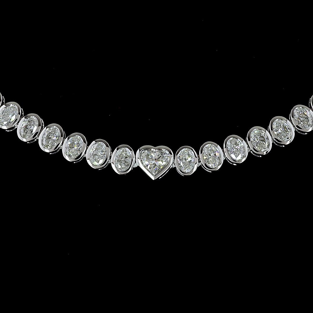 7.95 CTTW MIX Lab Diamond Tennis Necklace 16.5"