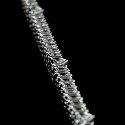 7.95 CTTW MIX Lab Grown Diamond Tennis Necklace 16.5" (E Color and VS1 Clarity)