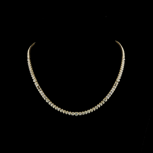 8.00 CTTW MIX Lab Diamond Tennis Necklace 16.5"