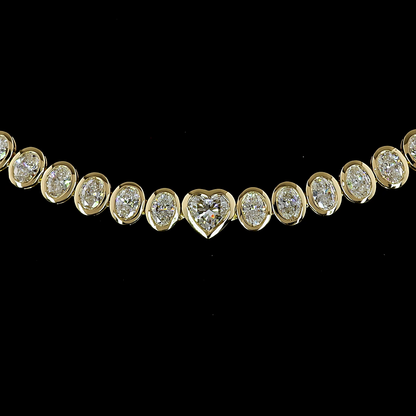 8.00 CTTW MIX Lab Diamond Tennis Necklace 16.5"