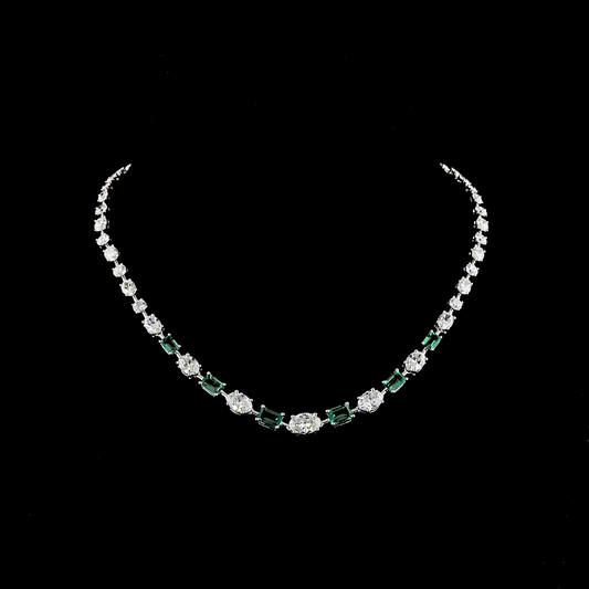 14.89 CTTW MIX Lab Diamond Riviera Necklace (F Color and VS1 Clarity)