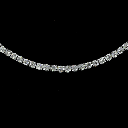 5.02 CTTW Round Lab Grown Diamond Tennis Necklace 16.5" (E Color and VS Clarity)
