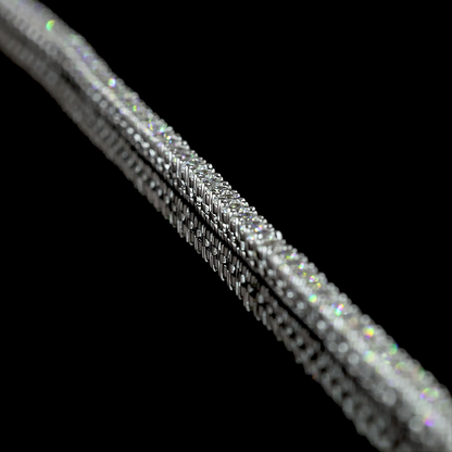 5.02 CTTW Round Lab Grown Diamond Tennis Necklace 16.5" (E Color and VS Clarity)
