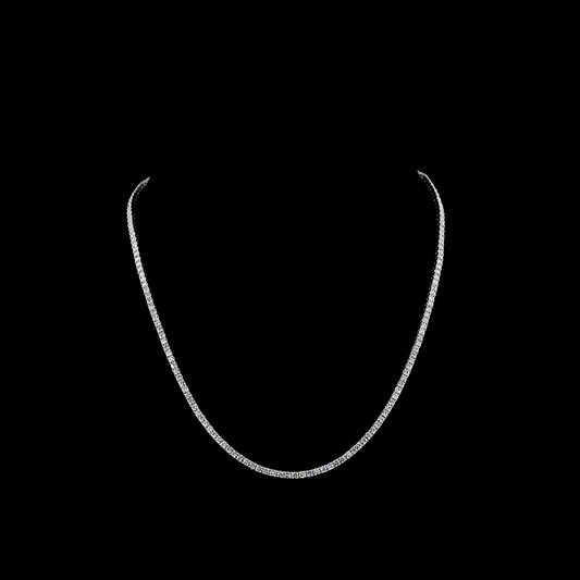 6.96 CTTW Round Lab Diamond Tennis Necklace (E Color and VS2 Clarity)