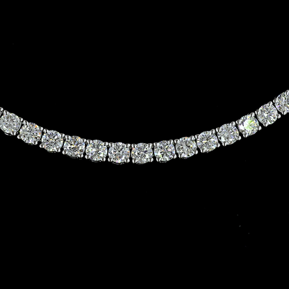 6.99 CTTW Round Lab Grown Diamond Tennis Necklace 16.5"