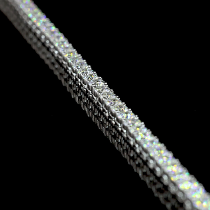 6.19 CTTW Round Lab Diamond Tennis Necklace (E Color and VS Clarity)